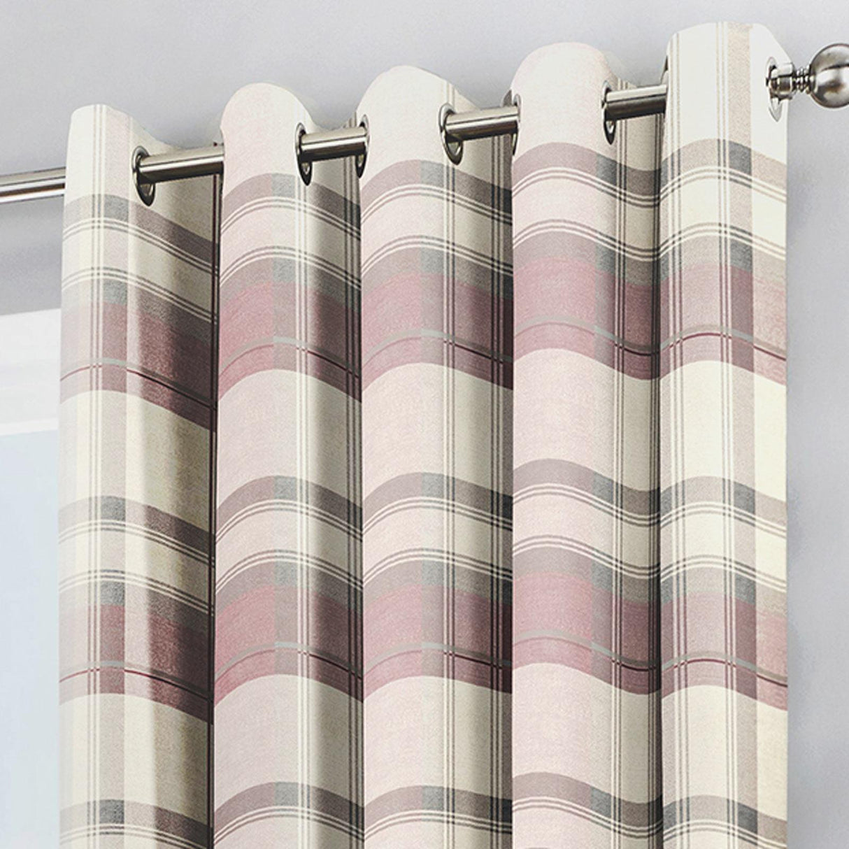 Balmoral Check Eyelet Curtains by Fusion