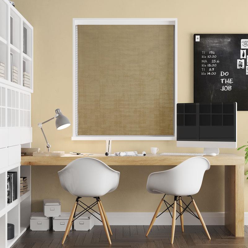 Azurite Honey Made To Measure Roman Blind by Style Furnishings