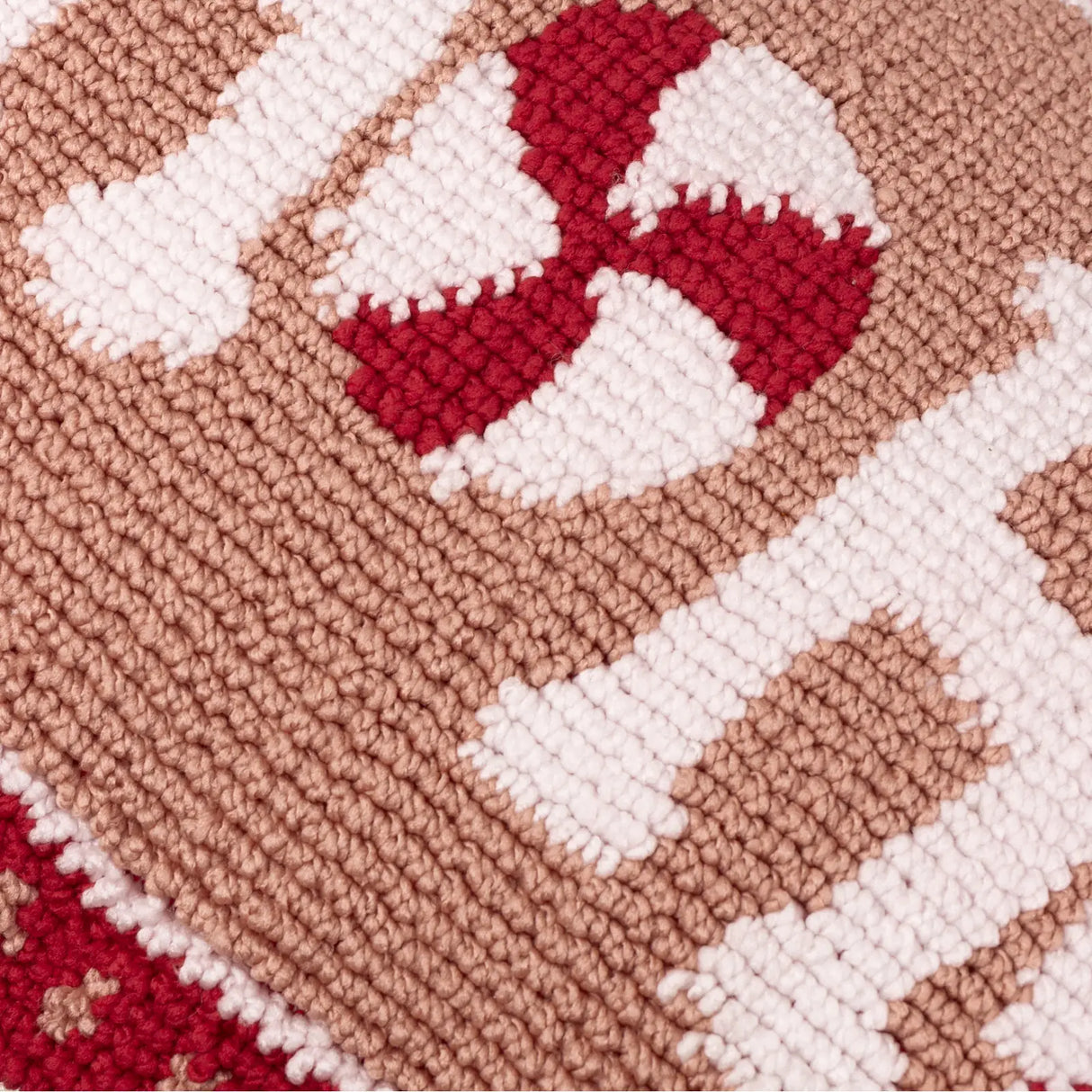 Candy Ho Ho Ho Tufted Cushion Cover Pink/Red 30 x 50cm - image 5