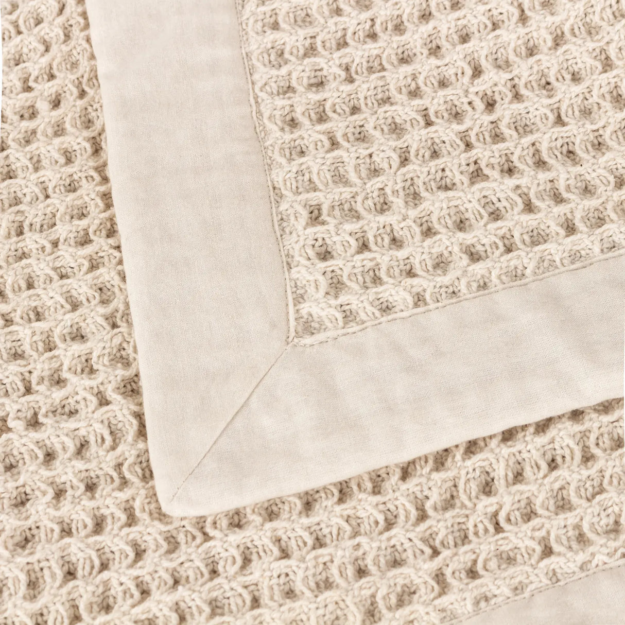 Canopy Waffle Throw Natural 240 x 260cm - image 3