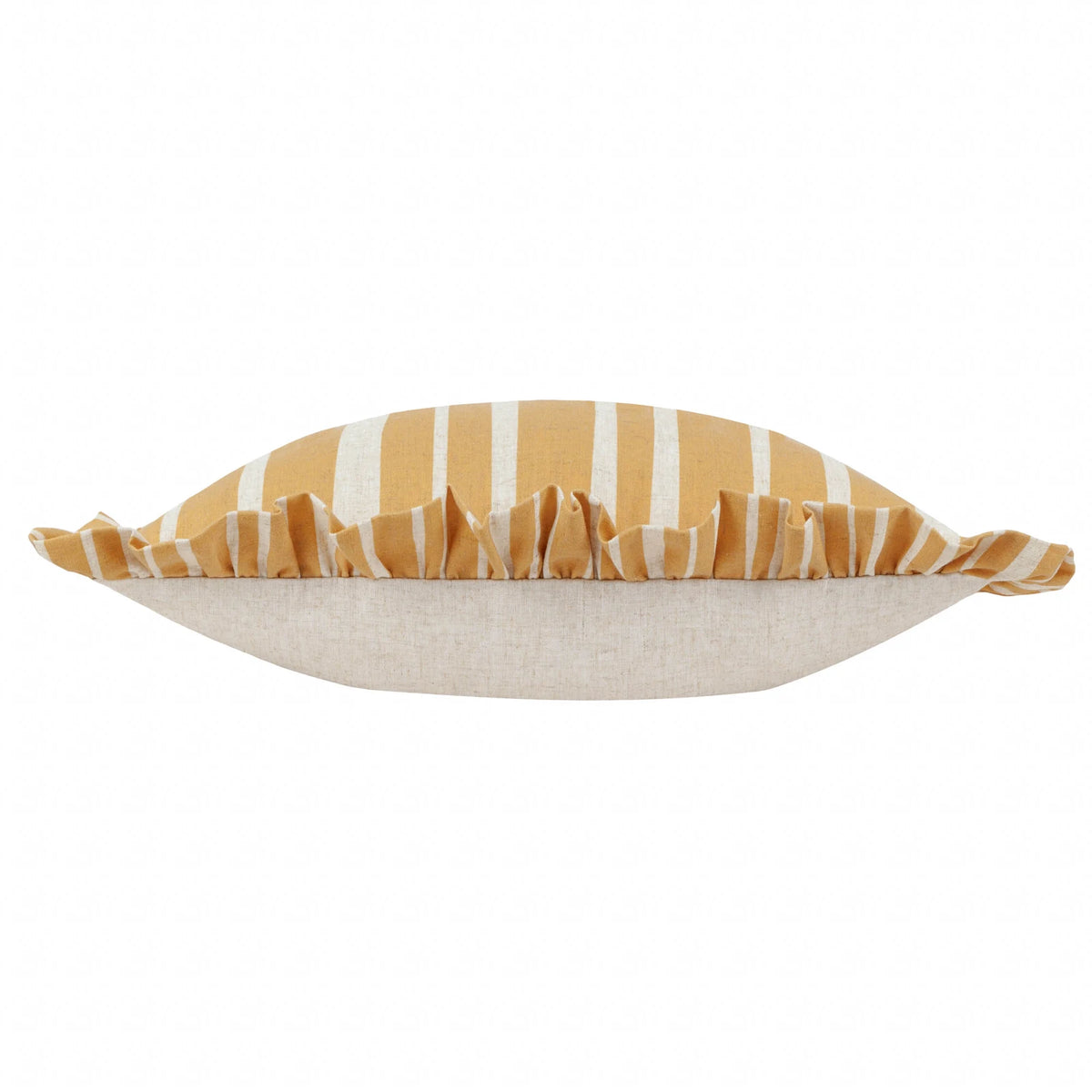 Carmon Stripe Linen / Ochre Cushion Cover or Filled Cushion 40cm x 60cm - additional product view 3