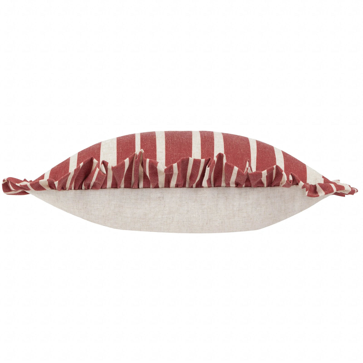 Carmon Stripe Linen / Red Cushion Cover or Filled Cushion 40cm x 60cm - additional product view 3