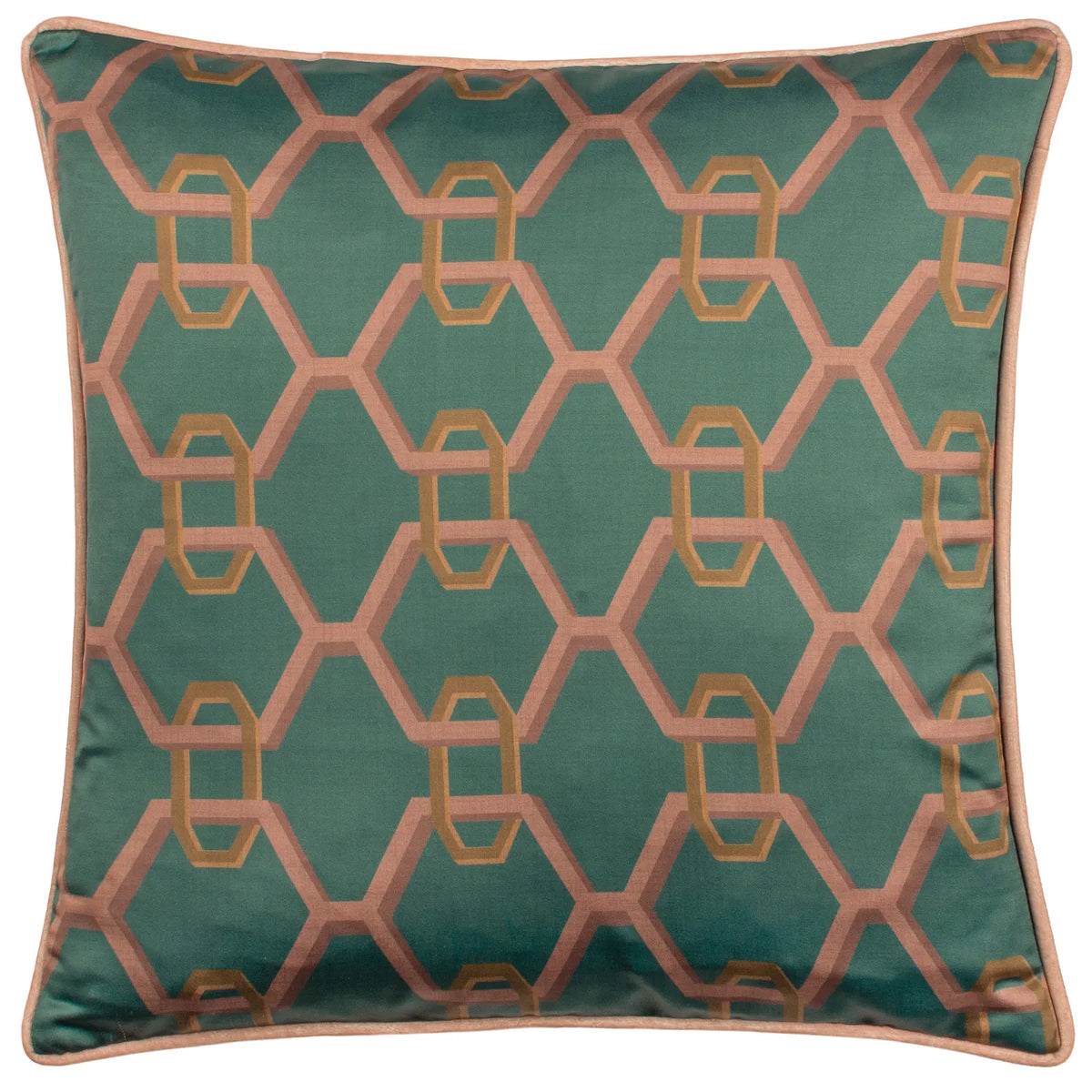 Carnaby Chain Teal Cushion Cover 45cm x 45cm - additional product view 1