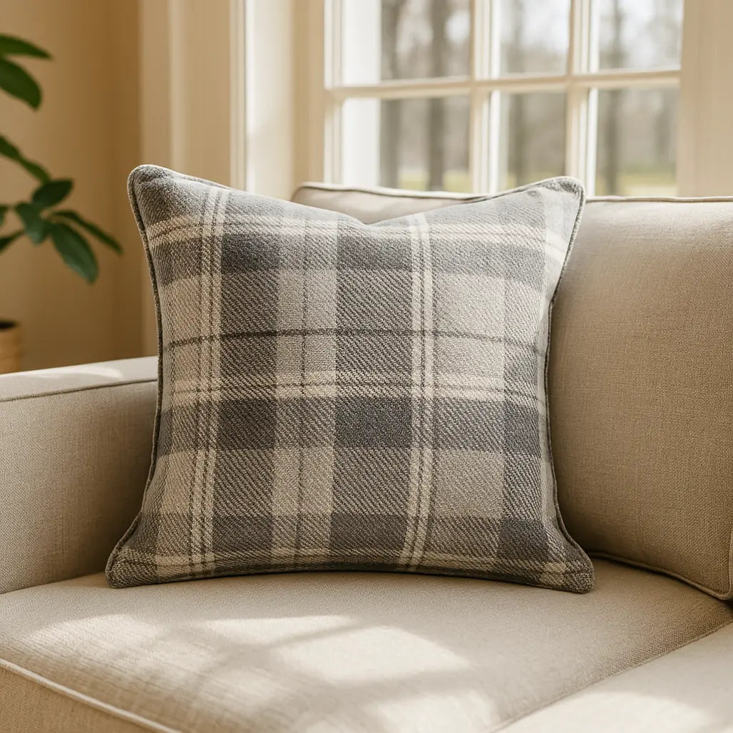 Carnoustie Grey Cushion Cover 45cm x 45cm