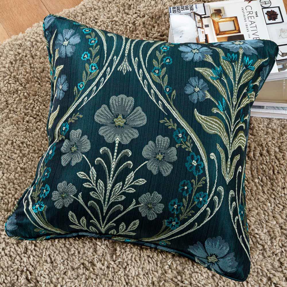 Curtina Estelle Floral Woven Cushion Cover 43cm x 43cm 4