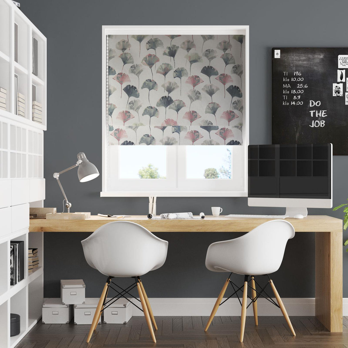 Ginko Flamingo Made To Measure Roman Blind by Style Furnishings