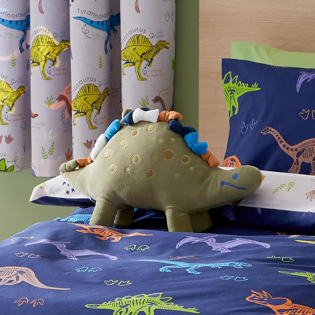 Catherine Lansfield Dino 3D Dinosaur Shaped Kids Filled Cushion