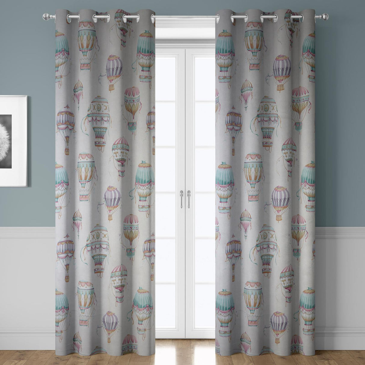 Balloons Aqua Made To Measure Curtains by Style Furnishings