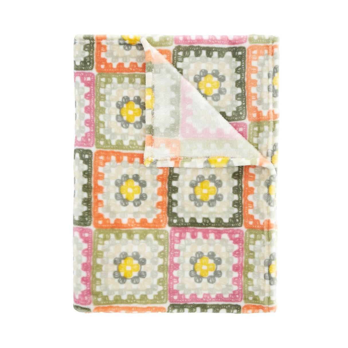 Crochet Print Throw by Catherine Lansfield