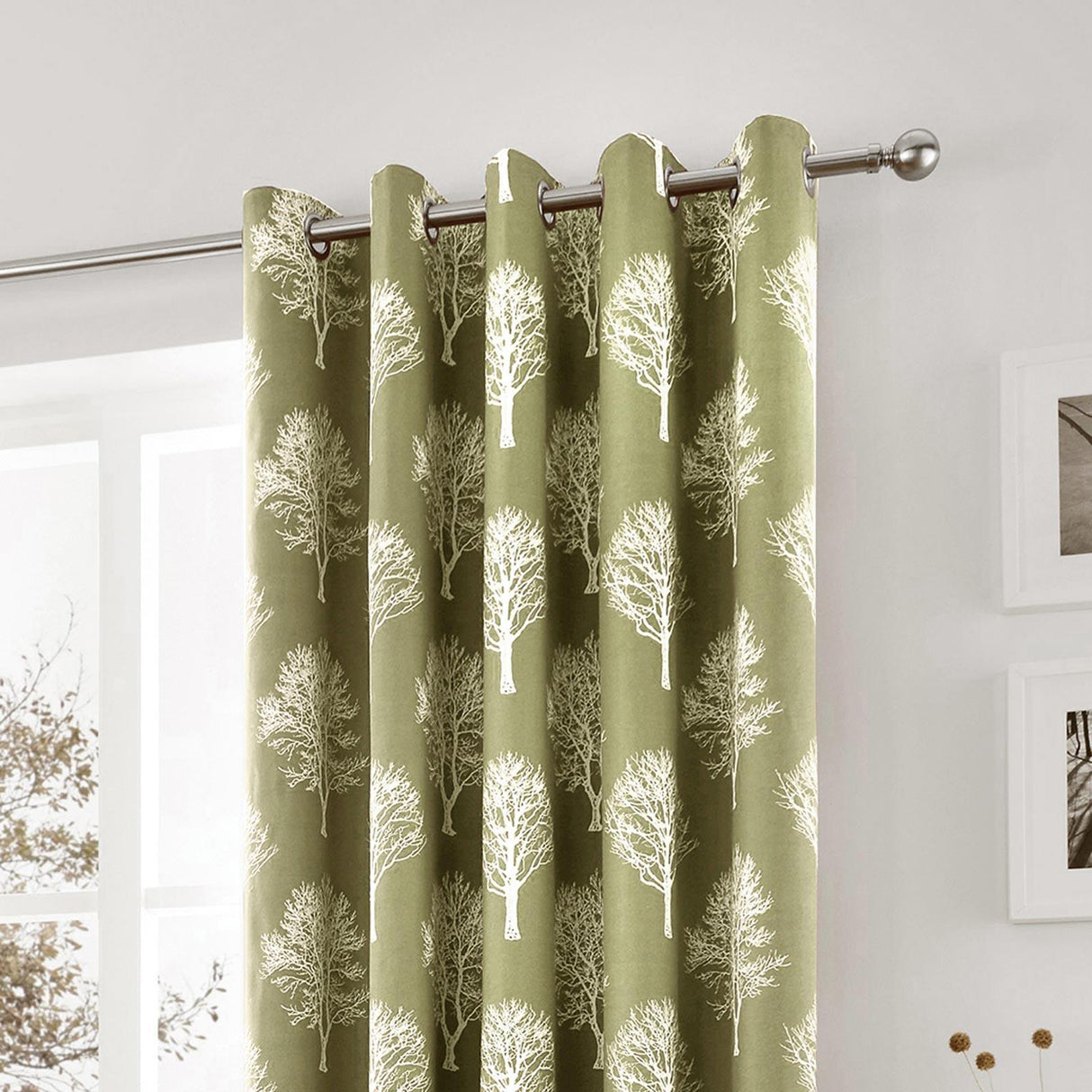 Woodland Trees Eyelet Curtains by Fusion