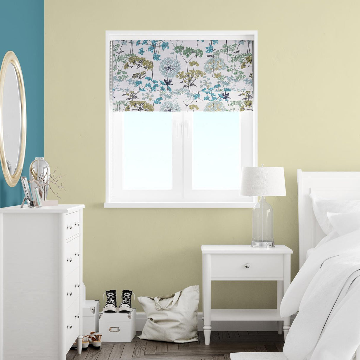 Hedgerow Pistachio Made To Measure Roman Blind by Style Furnishings