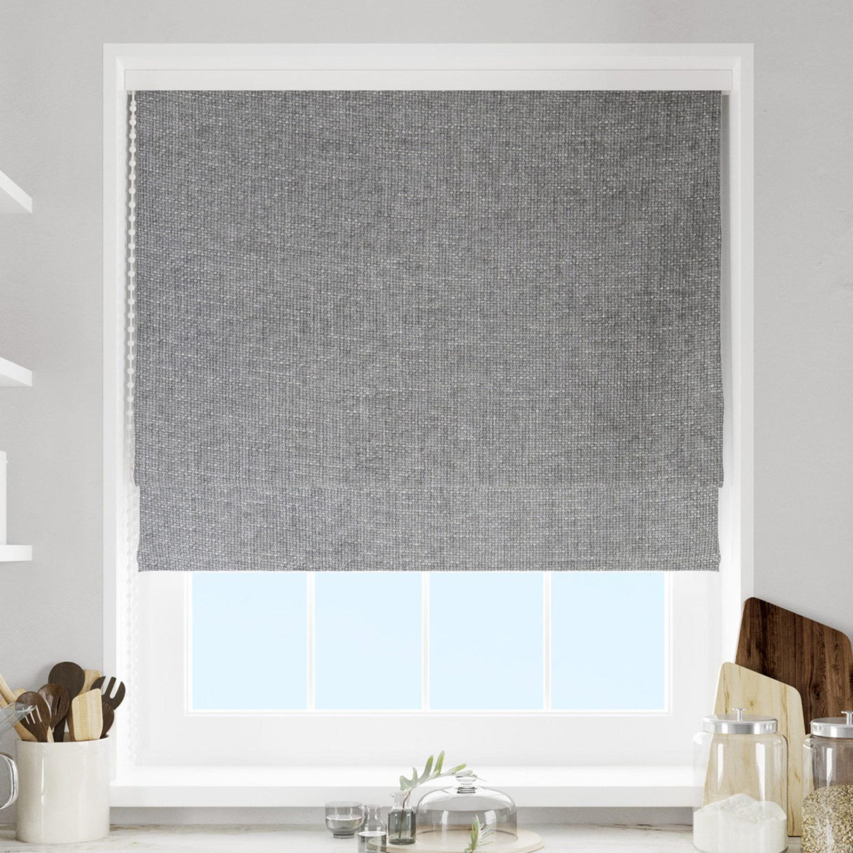 Arla Dove Made To Measure Roman Blind by Style Furnishings