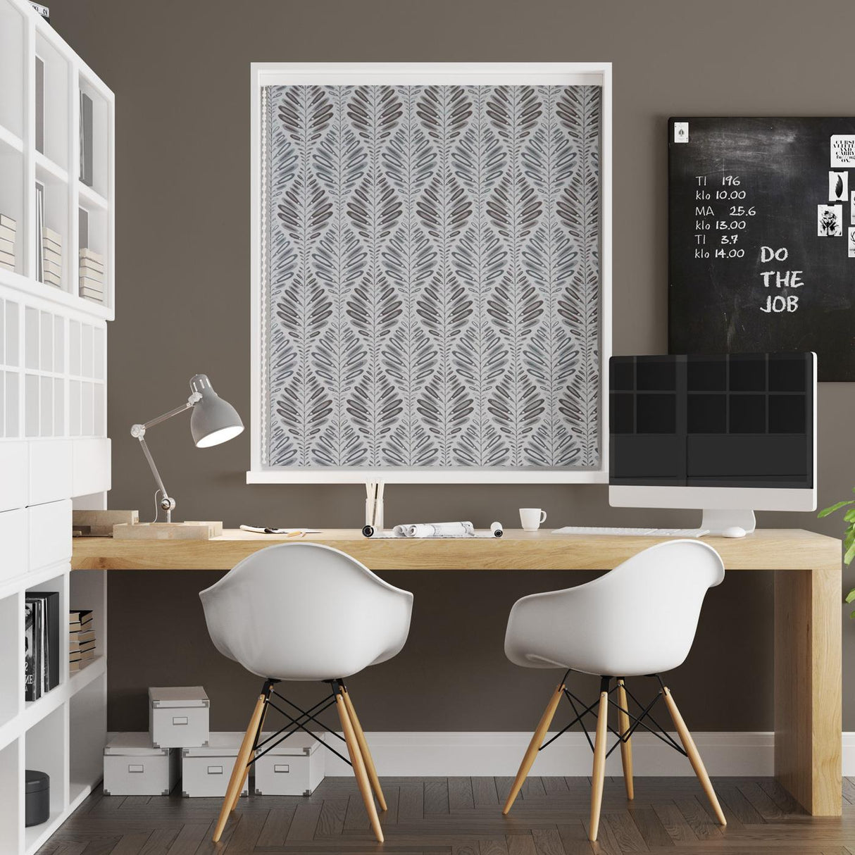 Inishmore Brown Made to Measure Roman Blind by Style Furnishings