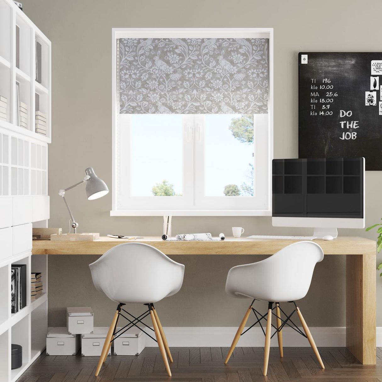 Heathland Linen Made To Measure Roman Blind by Style Furnishings