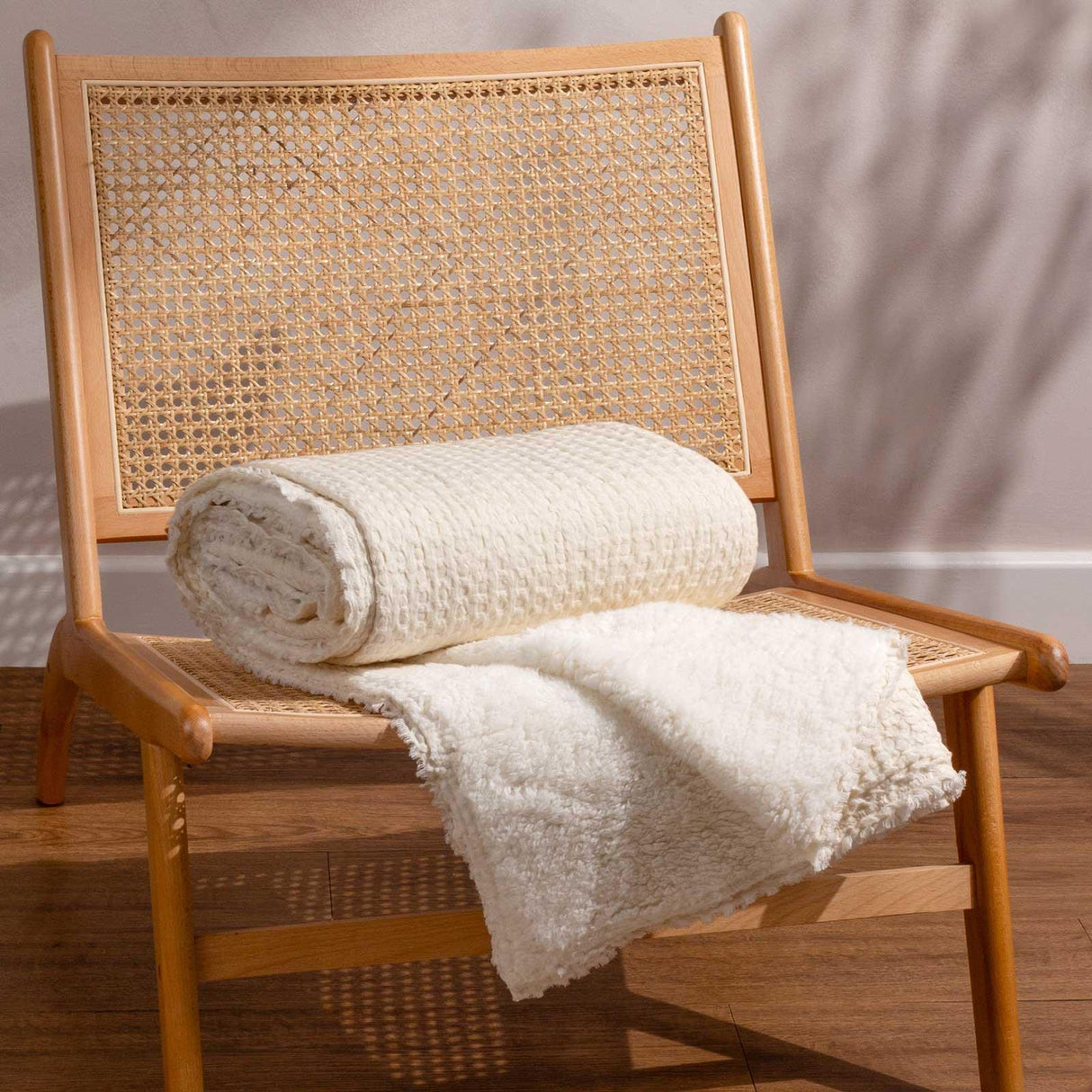 Ronan Sherpa Throw Blanket 130cm x 180cm by Yard