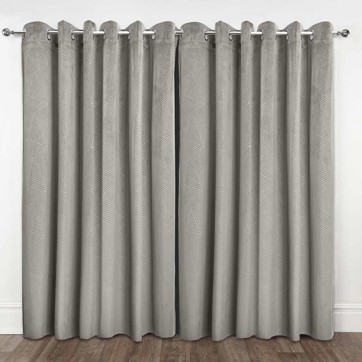 Thermal Embossed Velvet Blackout Eyelet Curtains by Emma Barclay