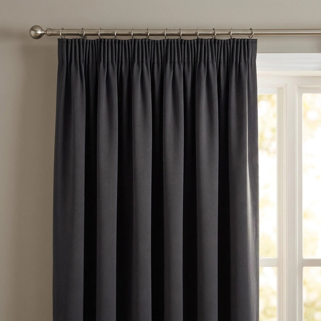 Essential 95% Blackout Tape Top Pencil Pleat Curtains 6