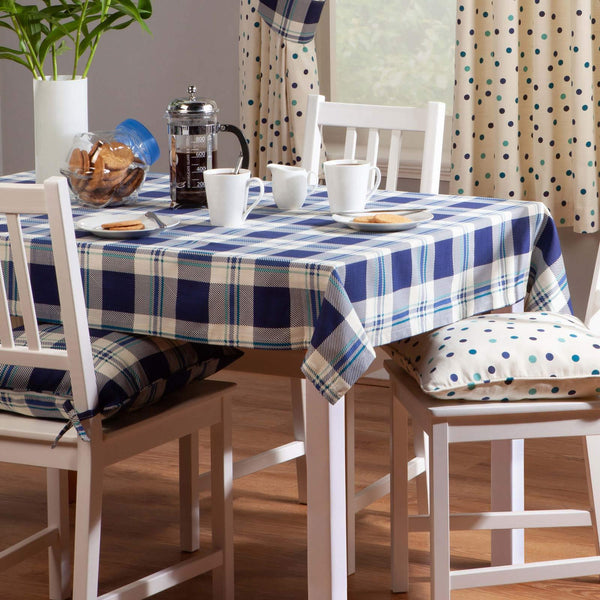 Chelsea Check Tablecloth Blue - Ideal