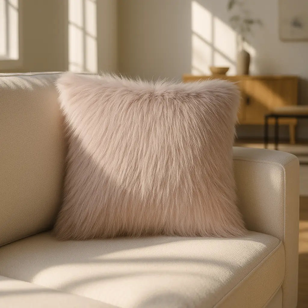 Chelsea Fur Pink Cushion Cover and Filled Cushion 45cm x 45cm