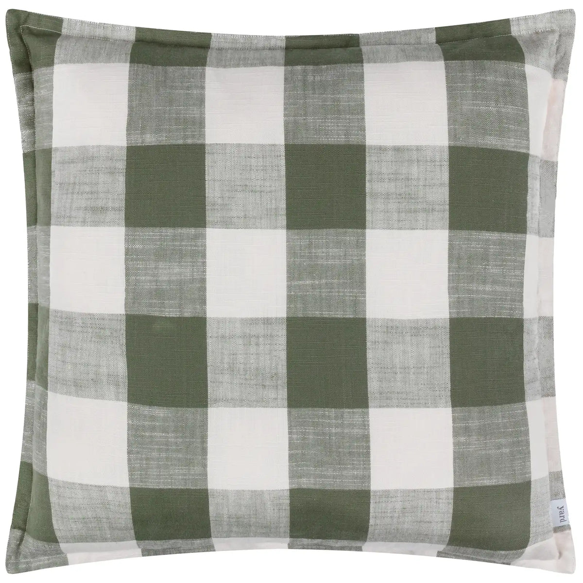 Chesil Check Outdoor 100% Cotton Moss Cushion Cover or Filled Cushion 50cm x 50cm - additional product view 2