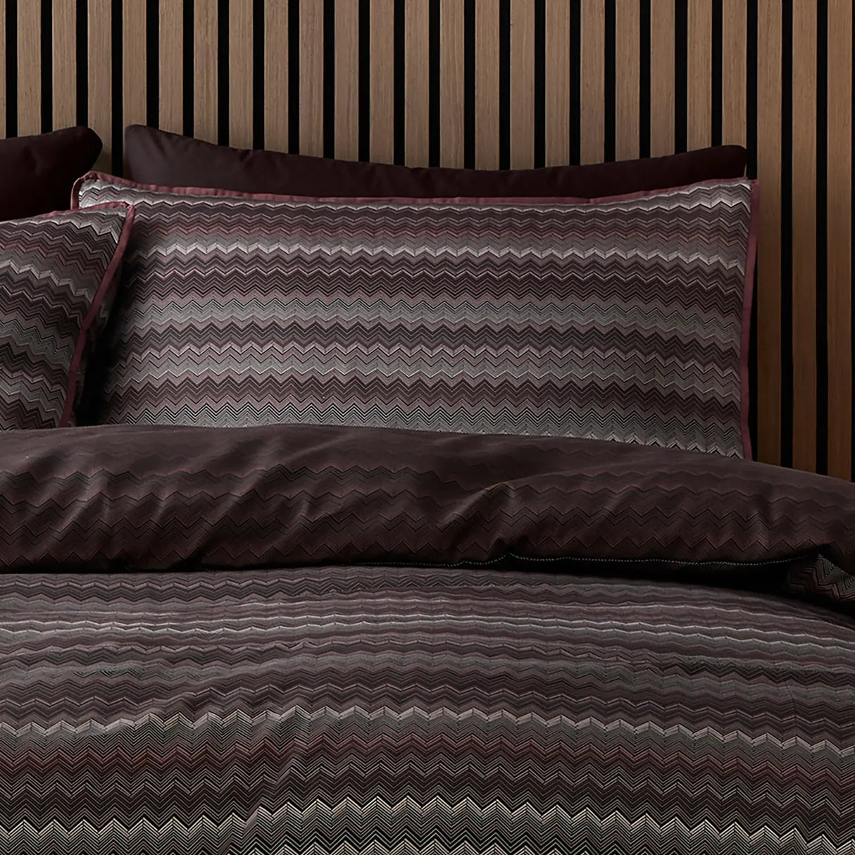 Chevron Stripe Chocolate 100% Cotton Duvet Cover Set - product image 2