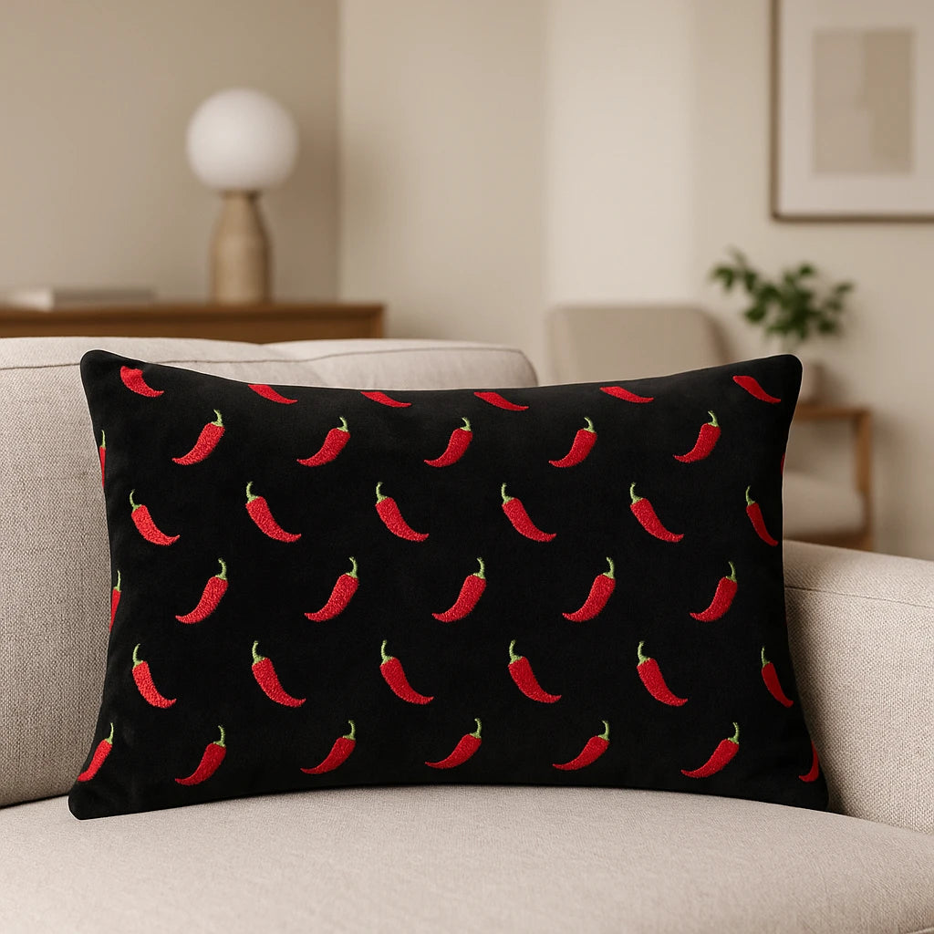 Chillies Cushion Cover / Filled Cushion 16" x 24" (40cm x 60cm) by furn.