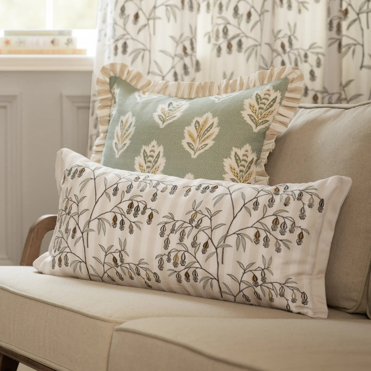 Chinese Lanterns Linen Cushion Cover 30cm x 65cm - additional product view 7