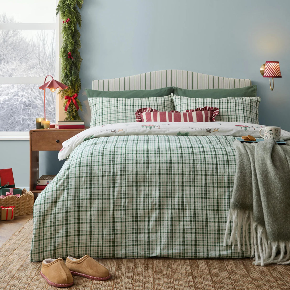 Christmas Tree Lane 100% Cotton Duvet Cover Set image 2