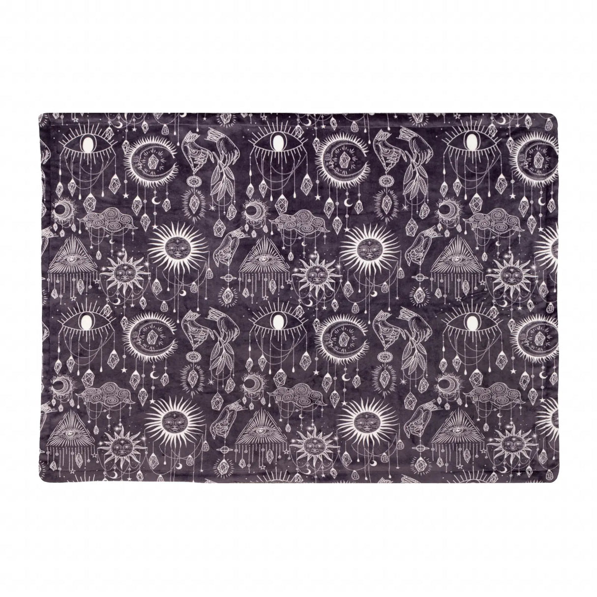 Constellation Printed Sherpa Fleece Throw Charcoal/Cream 130 x 180cm - image 4