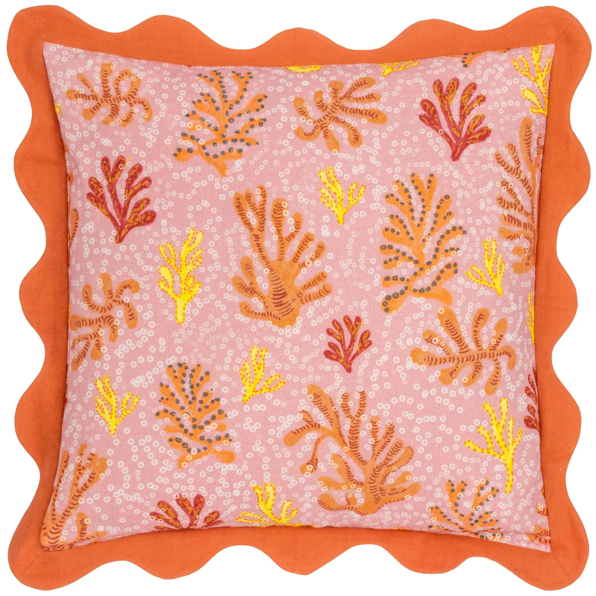 Coral 100% Cotton Sandy Pink Cushion Cover 50cm x 50cm - additional product view 2
