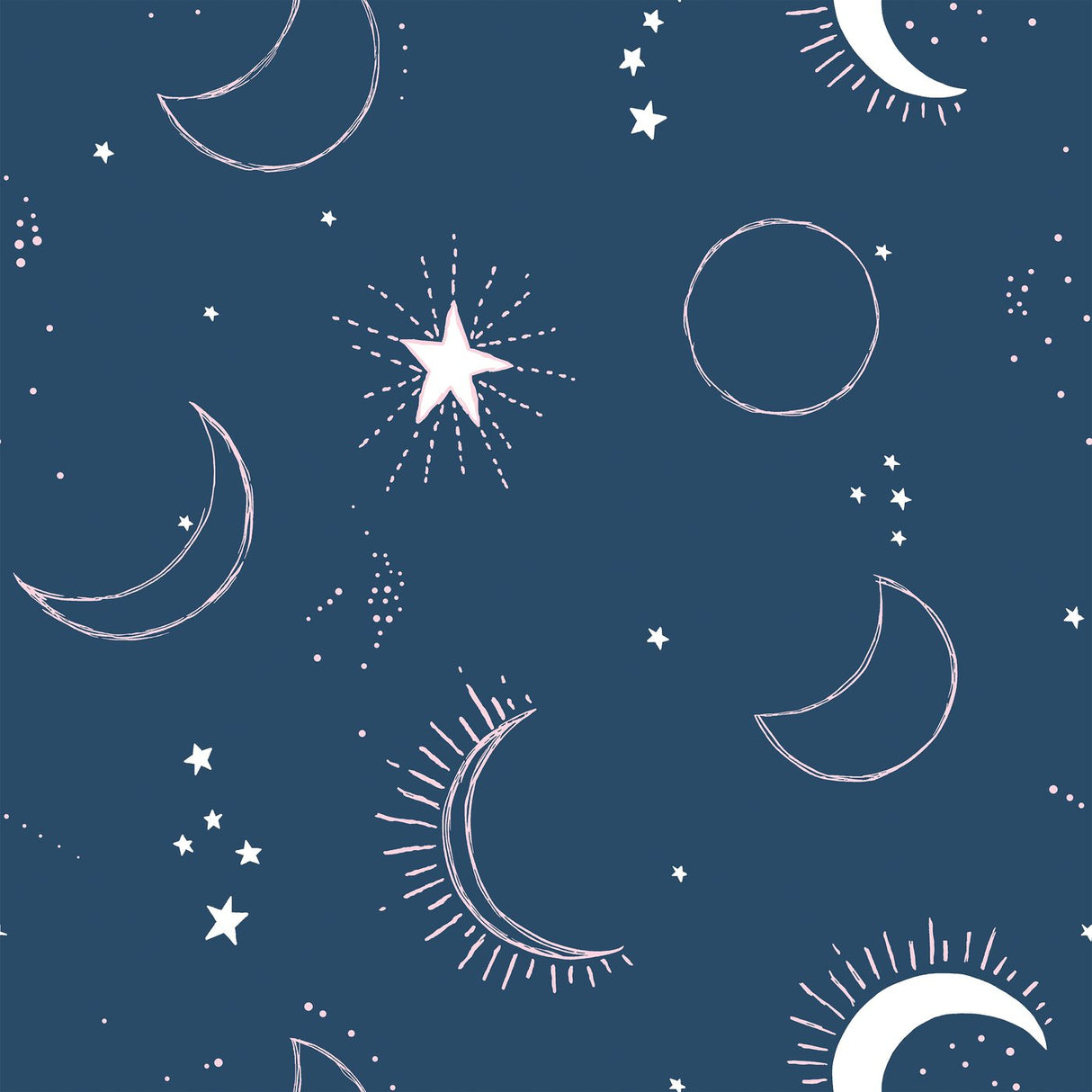 Sassy B Cosmic Babe Wallpaper Navy Blue