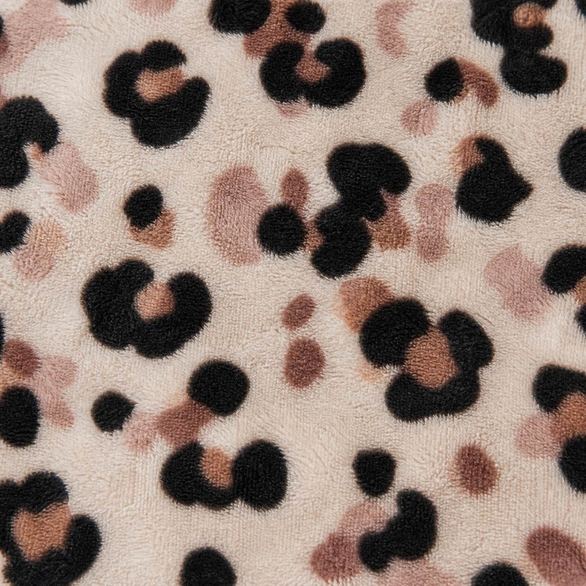 Macro close-up of the natural fabric on the Cosy Leopard Microfibre Duvet Cover Set