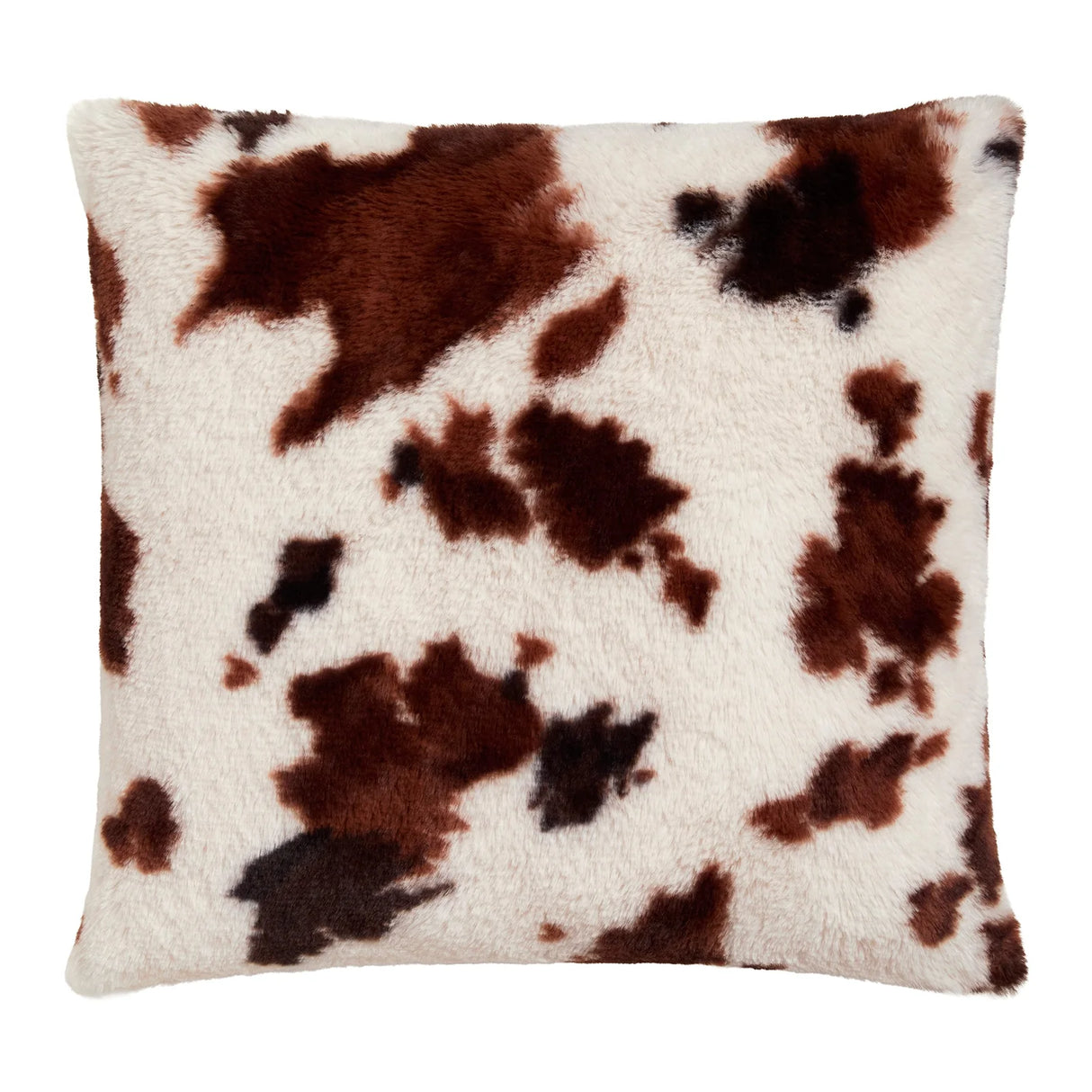 Cow Print Faux Fur Natural Cushion 43 x 43cm - product image 2