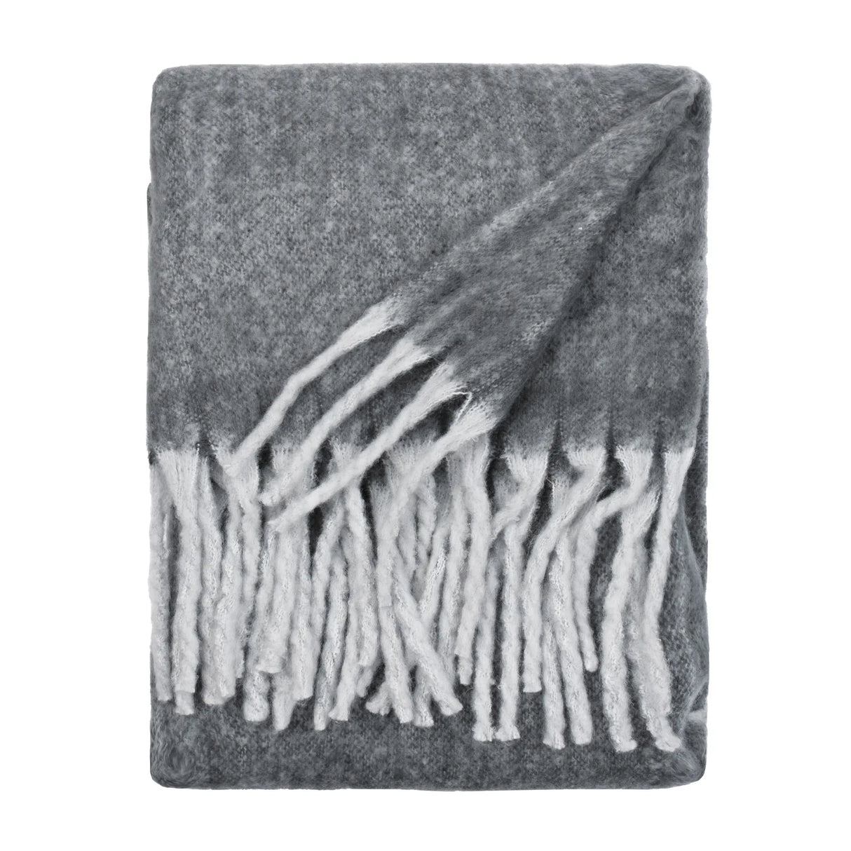 Cozy Woven Tasselled Throw Charcoal 140 x 180cm - image 3