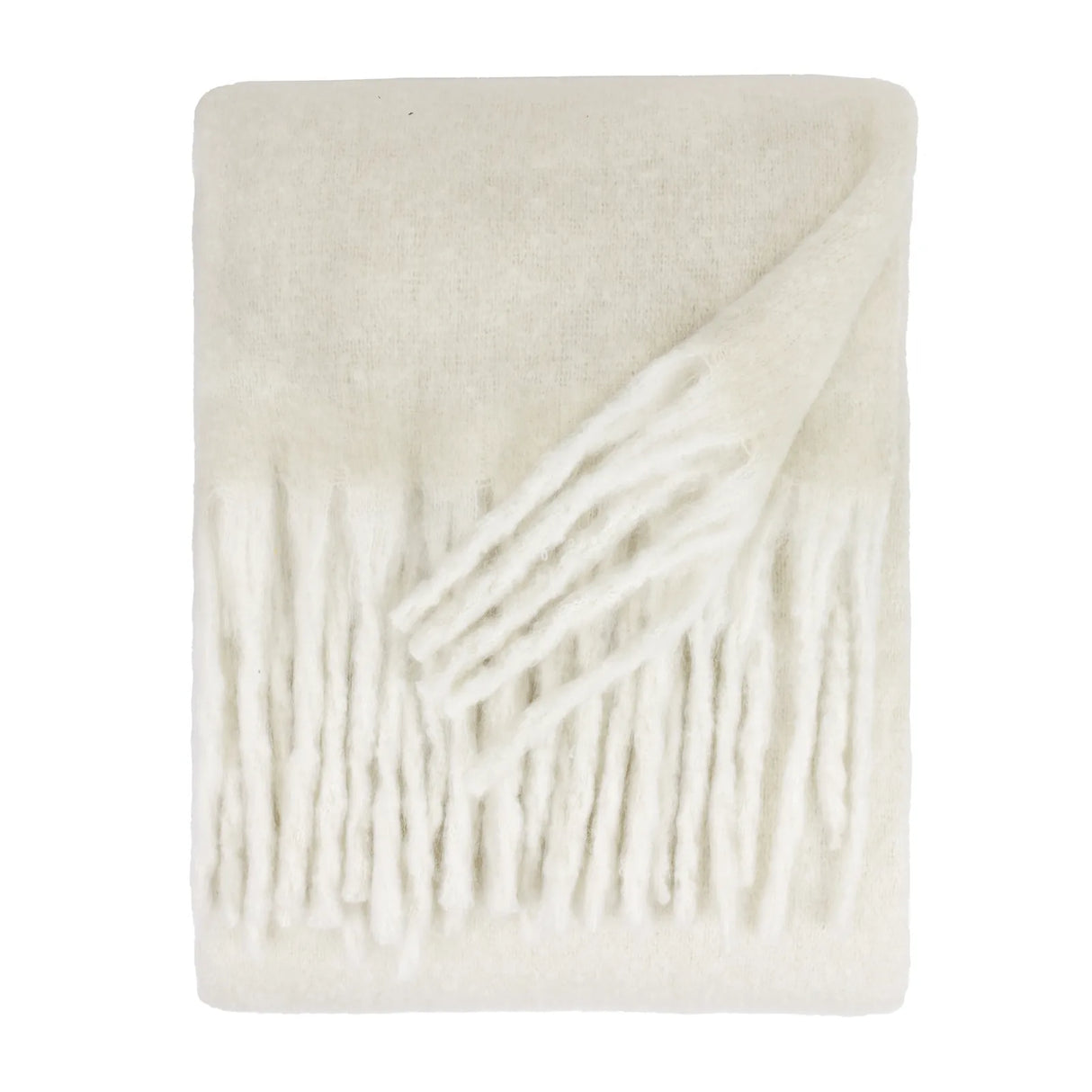 Cozy Woven Tasselled Throw Ecru 140 x 180cm - image 3