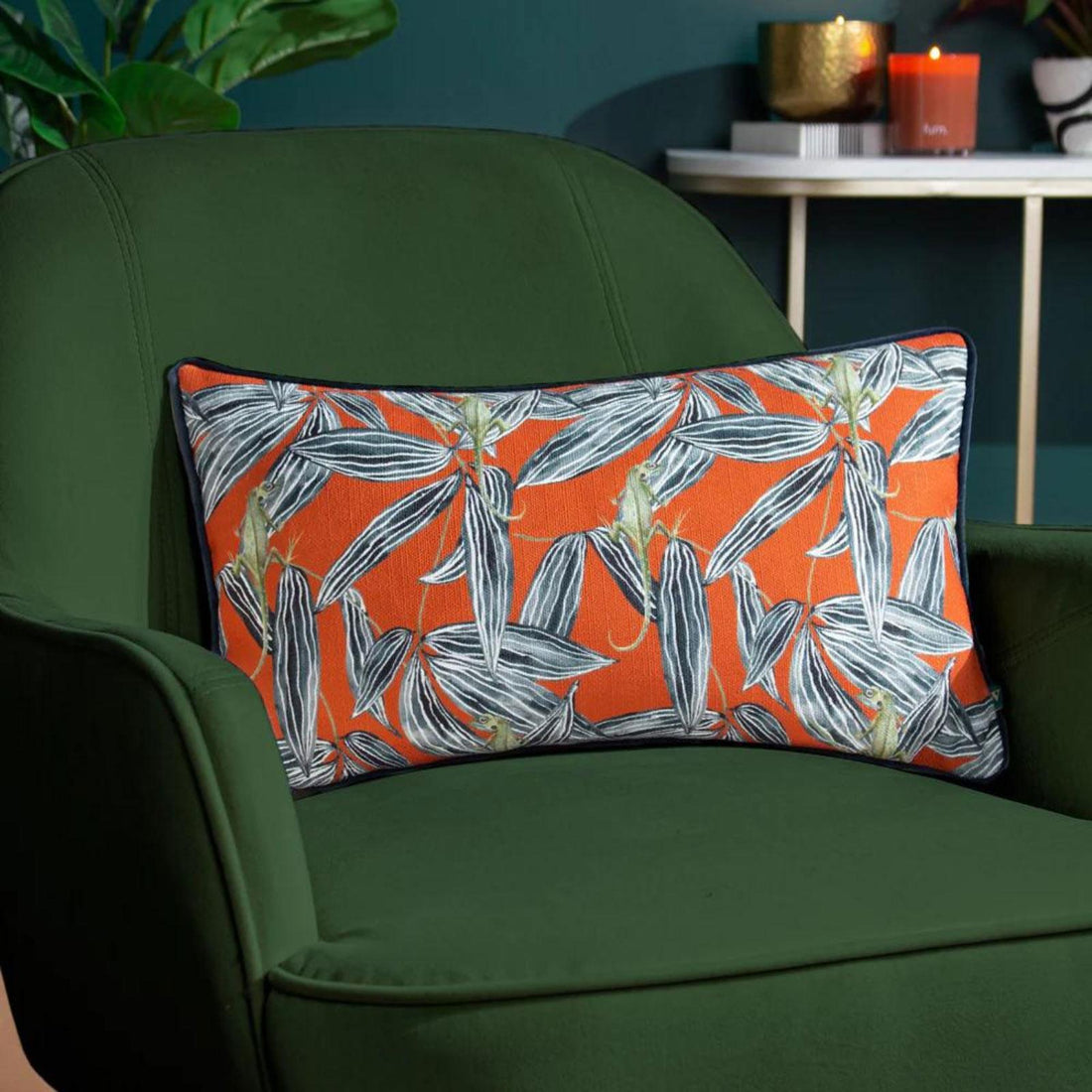 Ebon Wilds Nkiru Velvet Cinnamon Cushion Cover 30cm x 50cm