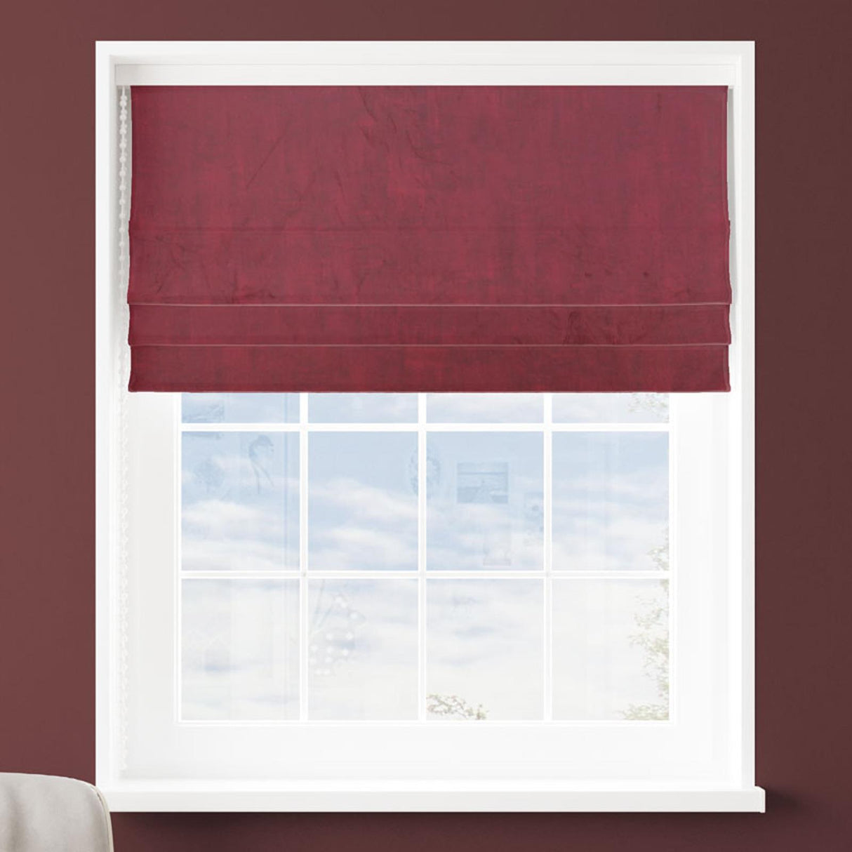 Heritage Burgundy Made To Measure Roman Blind by Style Furnishings