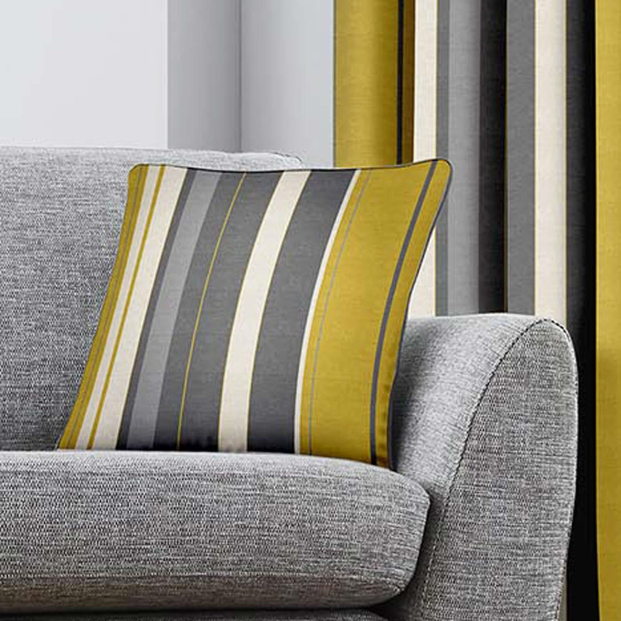 Fusion Whitworth Stripe 100% Cotton Cushion Cover 43cm x 43cm 9