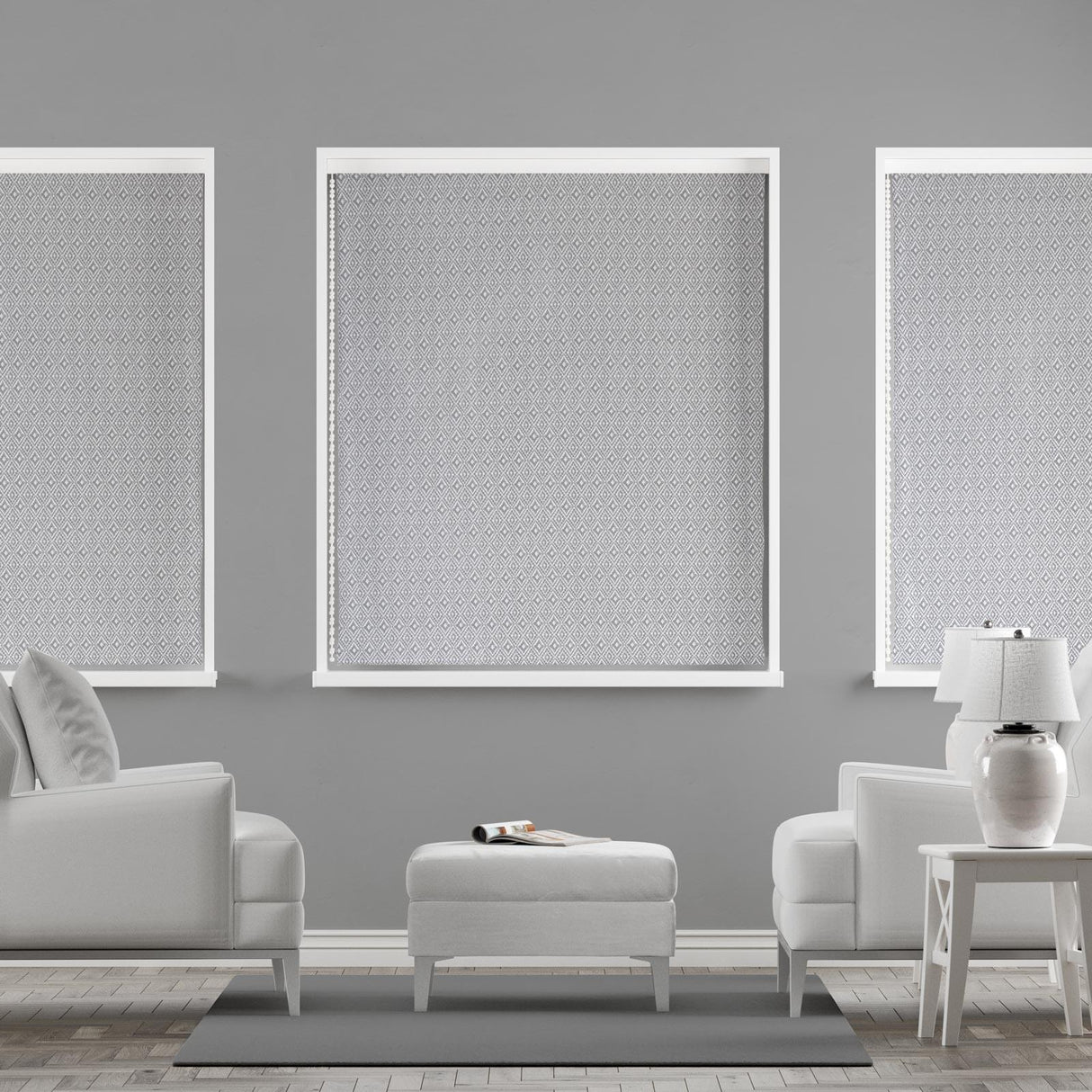 Aztec Smoke Made To Measure Roman Blind by Style Furnishings