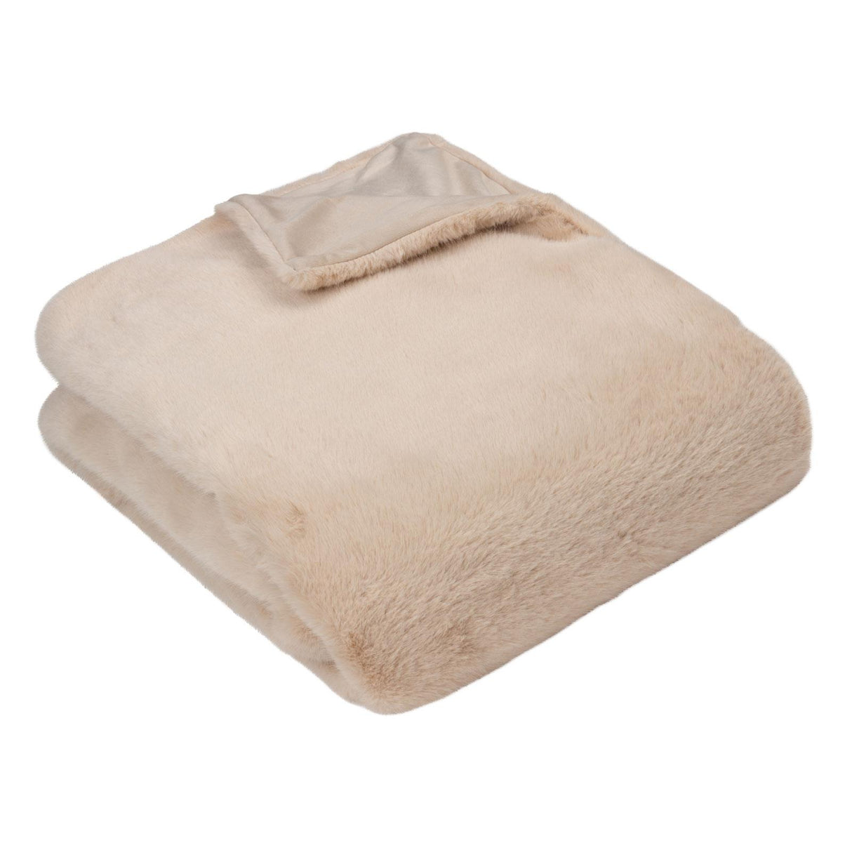Stanza Faux Fur Throw Blanket 130cm x 180cm by Paoletti
