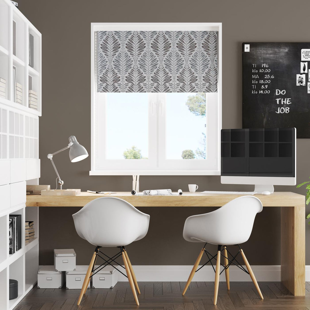 Inishmore Brown Made to Measure Roman Blind by Style Furnishings