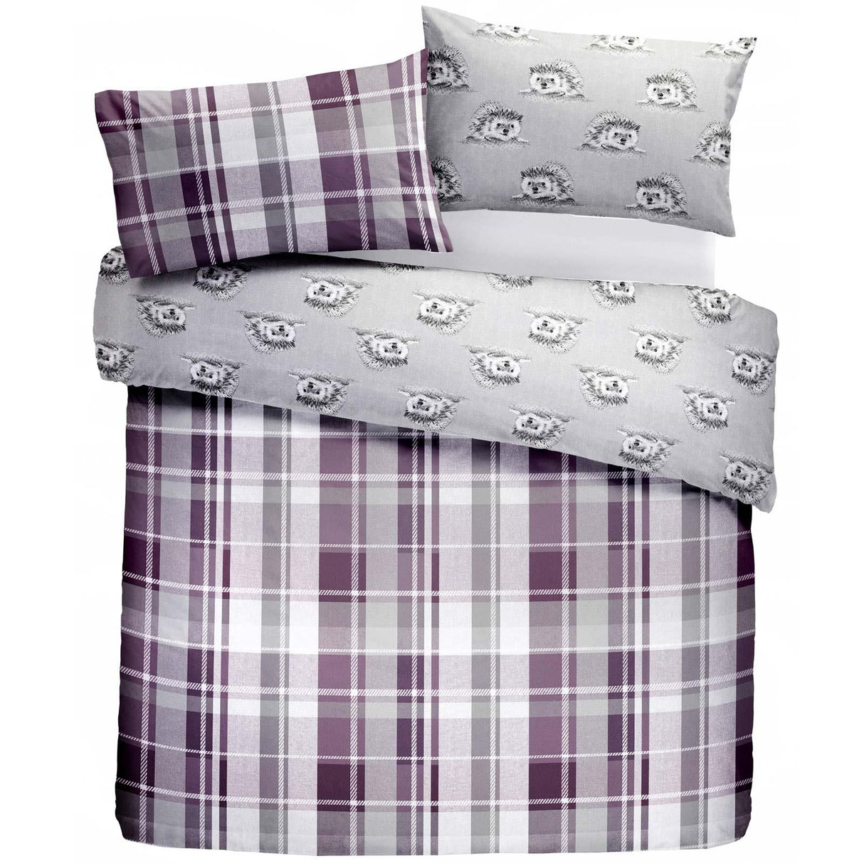 Colville Check Flannelette Brushed Cotton Duvet Cover Set by Dreams & Drapes Lodge