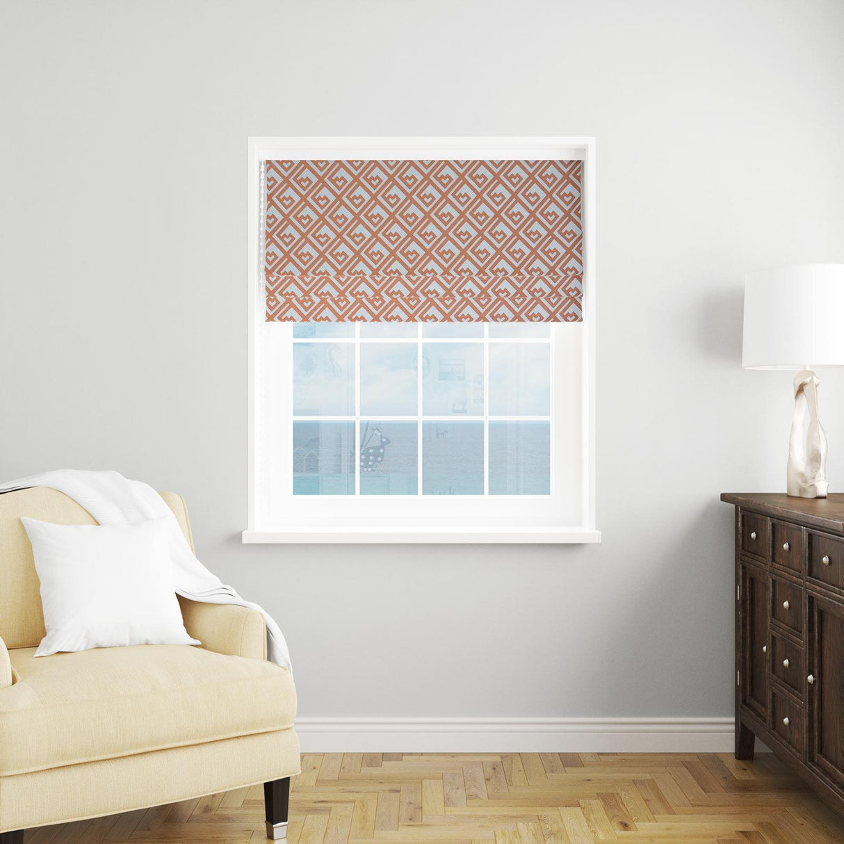 Izmir Terracotta Made To Measure Roman Blind by Style Furnishings