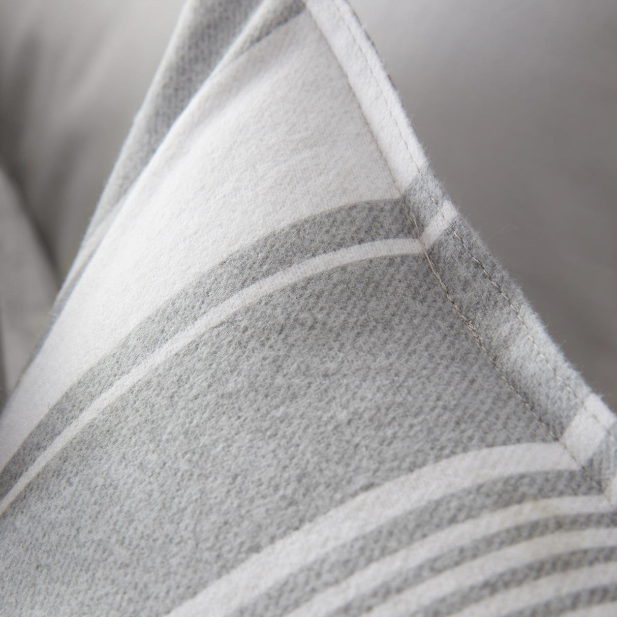 Brushed Cotton Flannelette Ticking Stripe Duvet Cover Set by Bianca