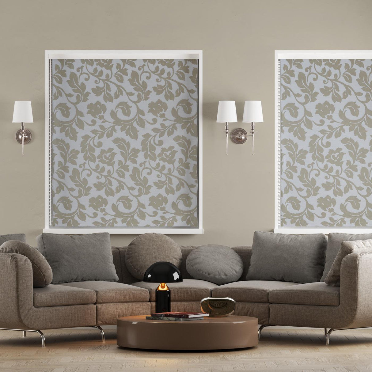 Achill Gold Made to Measure Roman Blind by Style Furnishings