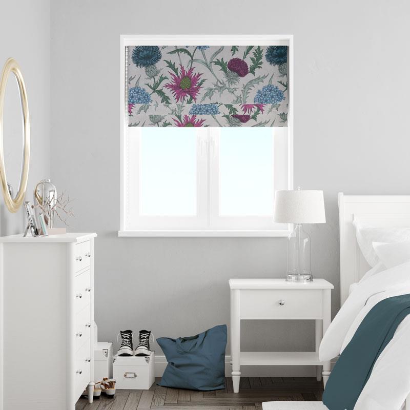 Acanthium Carmine Made To Measure Roman Blind by Style Furnishings