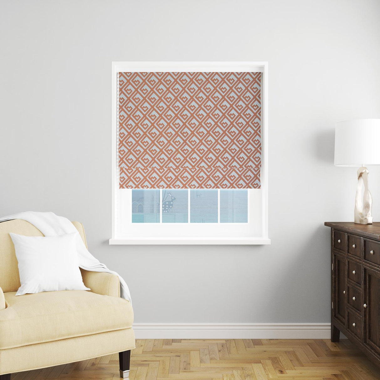 Izmir Terracotta Made To Measure Roman Blind by Style Furnishings