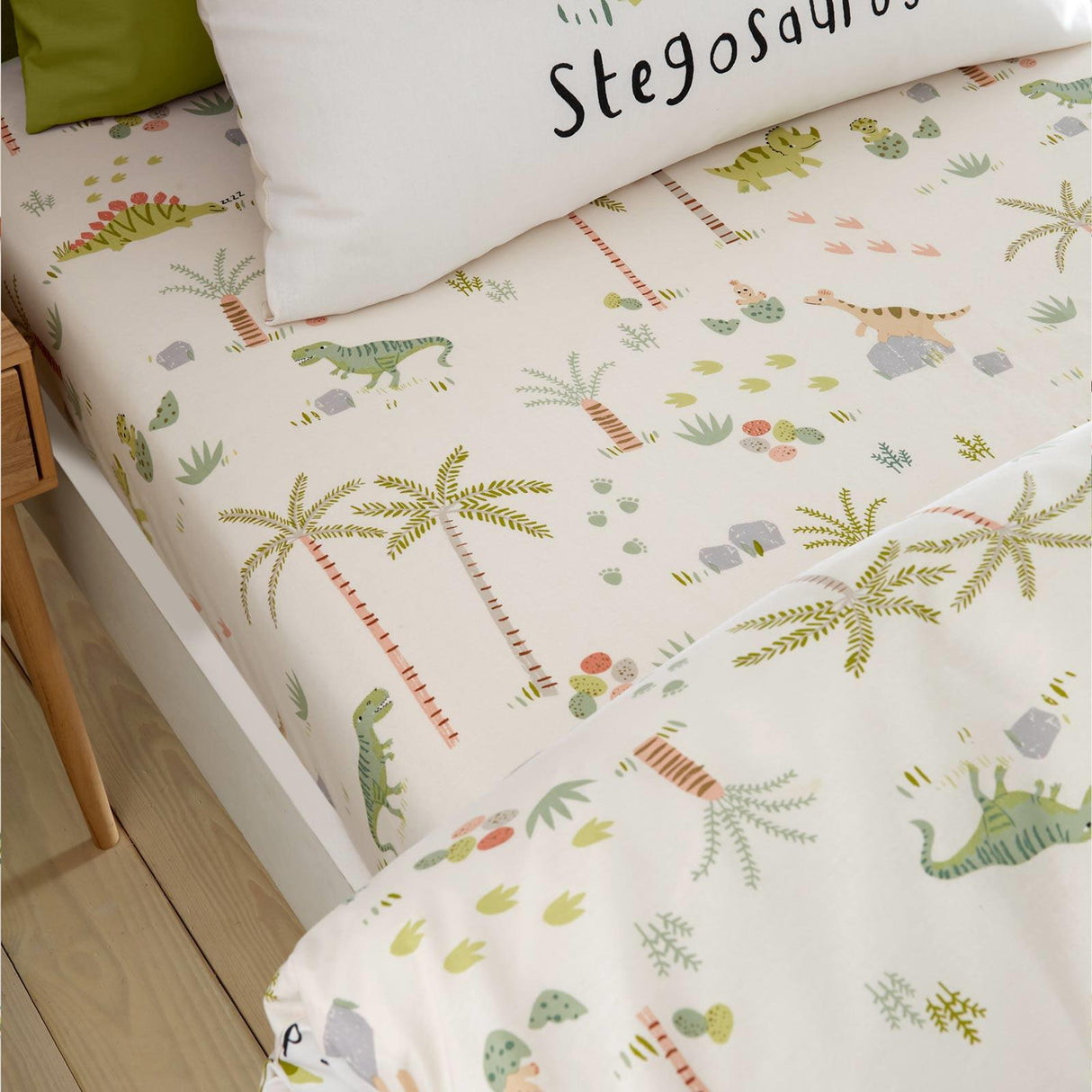 Sleepy Dino Fitted Sheet by Catherine Lansfield