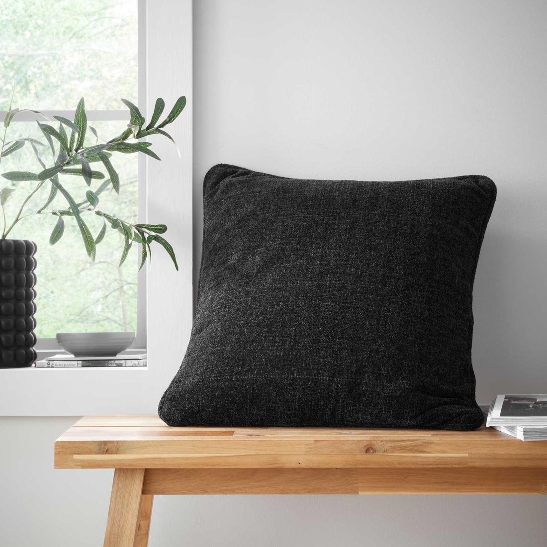 Catherine Lansfield Wilson Plain Filled Cushion 45cm x 45cm