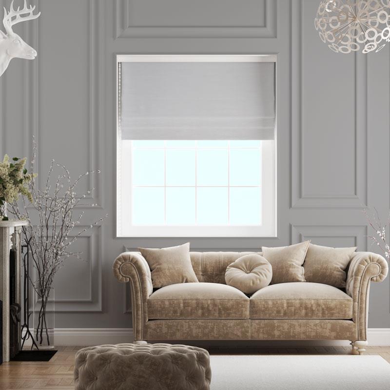 Azurite Snow Made To Measure Roman Blind by Style Furnishings